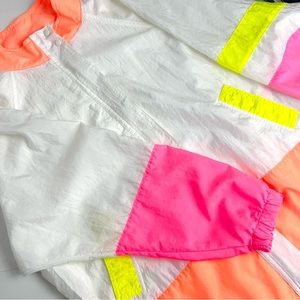Vintage Neon Bay Club 1990s Active Lightweight Windbreaker Jacket - made…